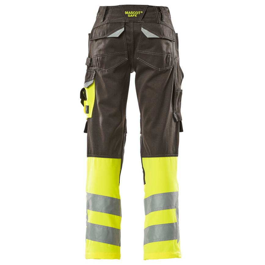 MASCOT® Leeds Hose Größe 82C52, dunkelanthrazit/hi-vis gelb Produktbild img4 L