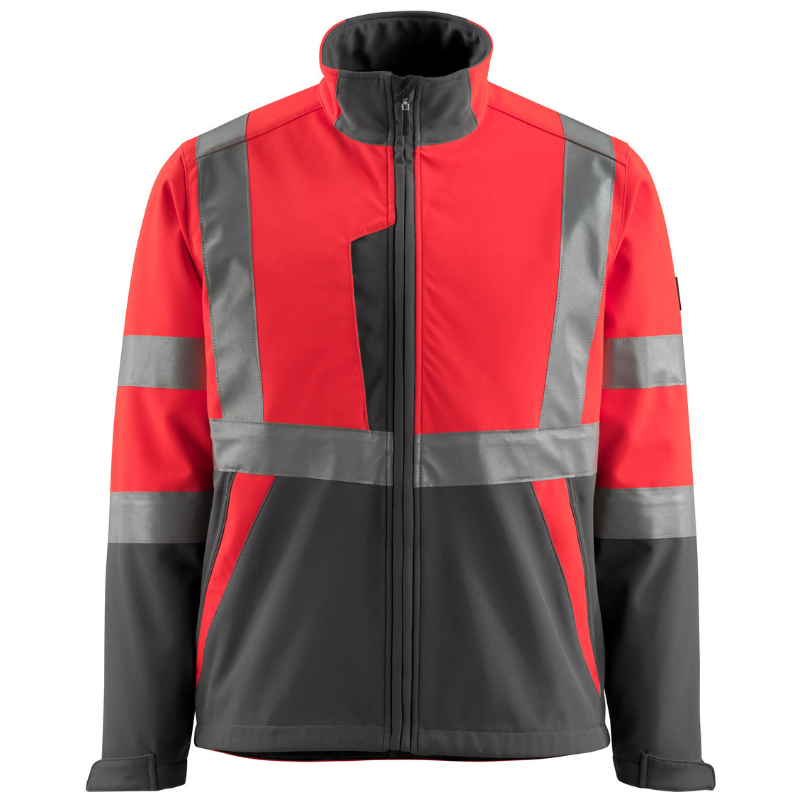 MASCOT® Kiama Soft Shell Jacke Größe 2XL, hi-vis rot/dunkelanthrazit Produktbild img1 L