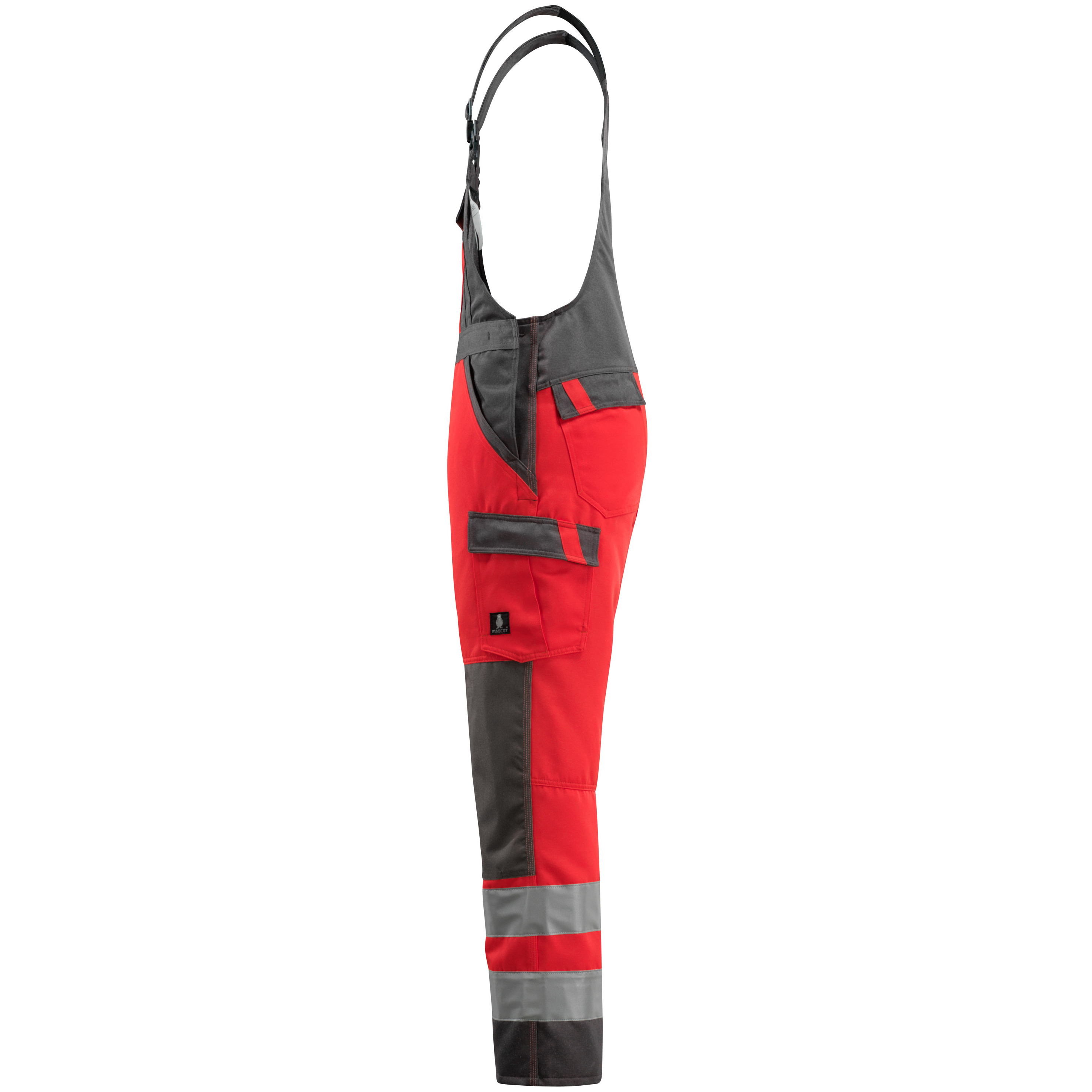 MASCOT® Gosford Latzhose Größe 76C58, hi-vis rot/dunkelanthrazit Produktbild img3 L
