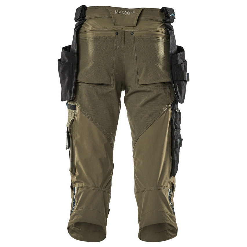 Dreiviertel-Hose, Hängetaschen, Stretch Dreiviertel-Hose Größe C49, moosgrün Produktbild img4 L