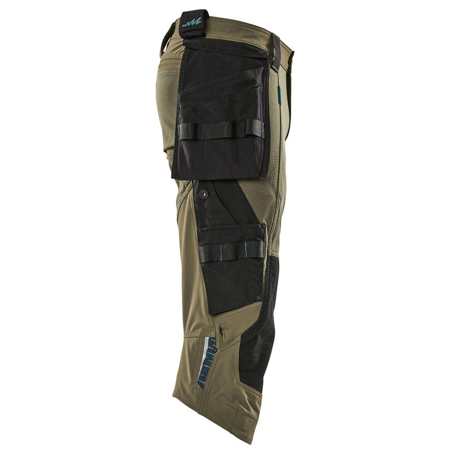 Dreiviertel-Hose, Hängetaschen, Stretch Dreiviertel-Hose Größe C49, moosgrün Produktbild img5 L