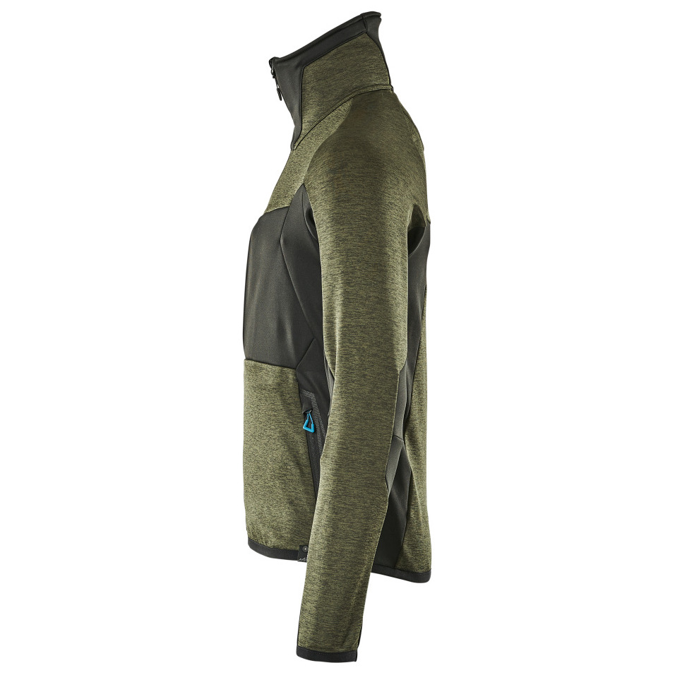 Fleecepullover mit Reißverschluss Microfleecejacke Größe XL, mossgrün/schwarz Produktbild img3 L