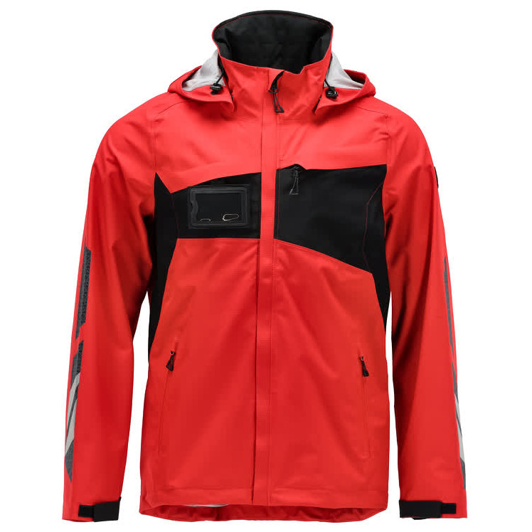 Hard Shell Jacke, wasserdicht verkehrsrot/schwarz, Mascot Produktbild img2 L