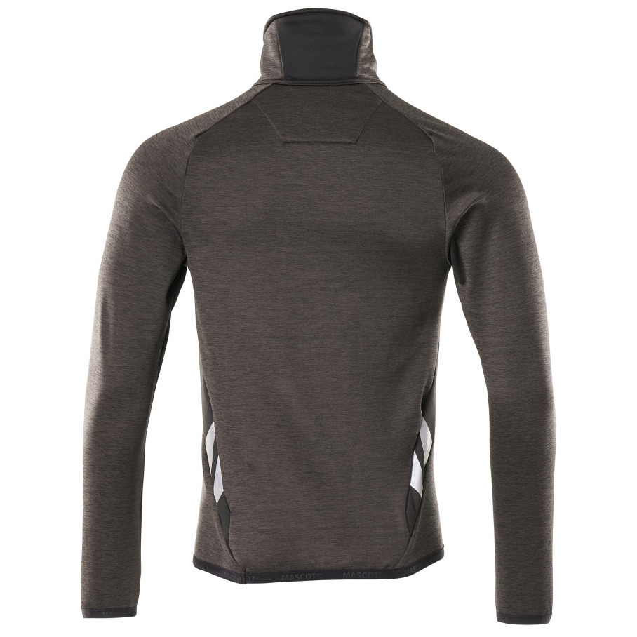 Fleecepullover mit kurzem Reißverschluss Microfleecejacke Größe 2XL, dunkelanthrazit/schwarz Produktbild img4 L