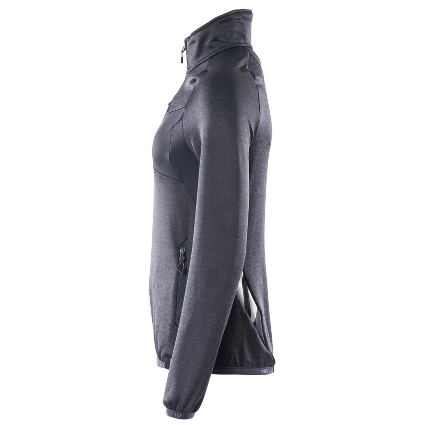 Fleecepullover mit kurzem Zipper, Damen Microfleecejacke Größe L, schwarzblau Produktbild img3 L