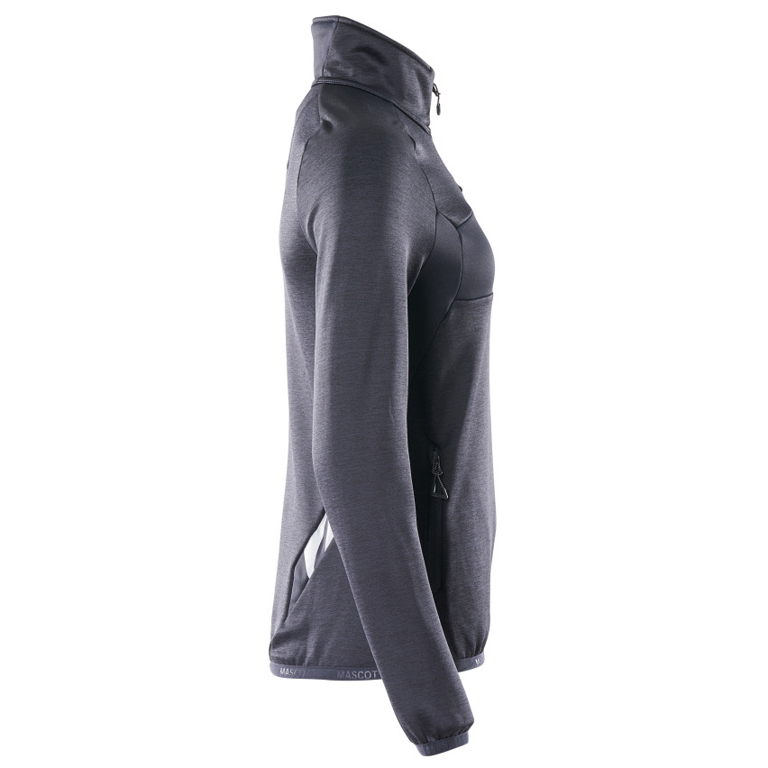 Fleecepullover mit kurzem Zipper, Damen Microfleecejacke Größe L, schwarzblau Produktbild img5 L