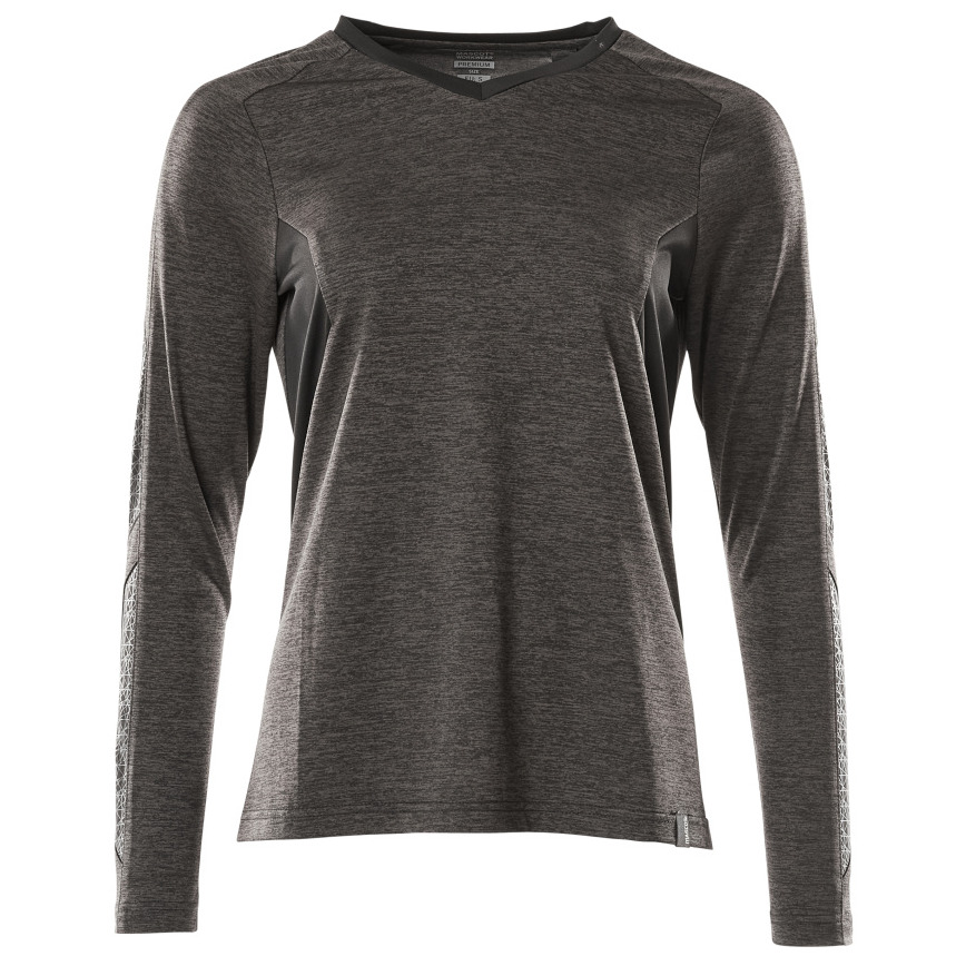 T-Shirt, Damen, mit COOLMAX®, Langarm T-shirt Größe 5XLONE, dunkelanthrazit/schwarz Produktbild img1 L