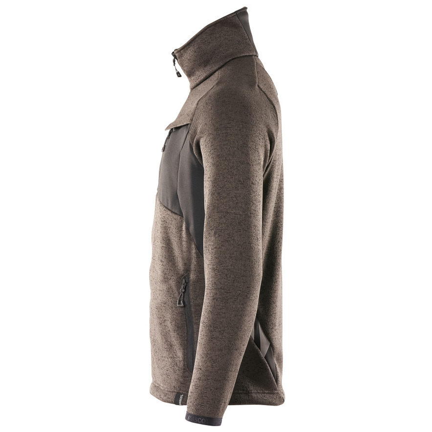 Strickpullover mit Reißverschluss Strickjacke Größe M, dunkelanthrazit/schwarz Produktbild img3 L