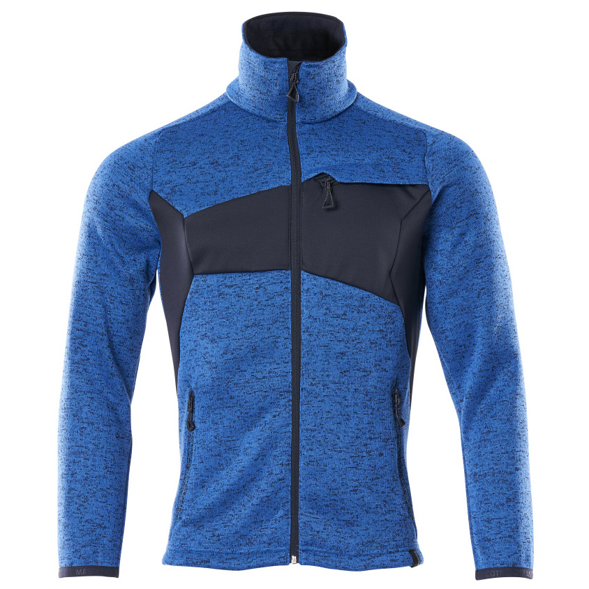 Strickpullover mit Reißverschluss Strickjacke Größe XS, azurblau/schwarzblau Produktbild img1 L