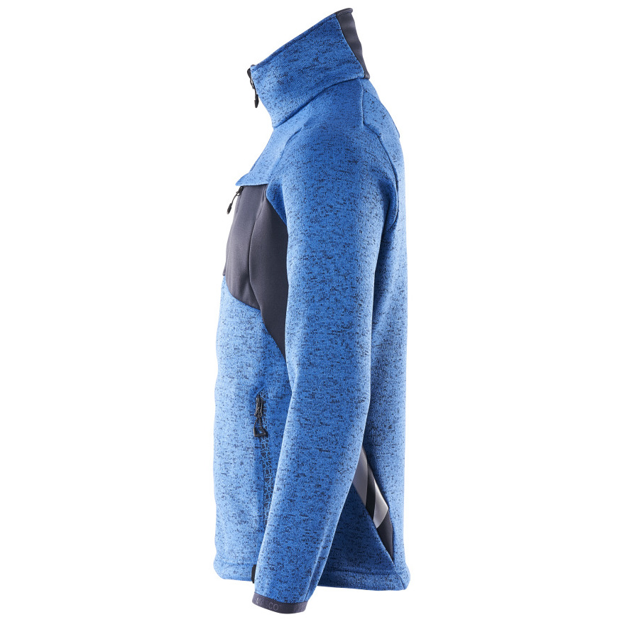 Strickpullover mit Reißverschluss Strickjacke Größe XS, azurblau/schwarzblau Produktbild img3 L