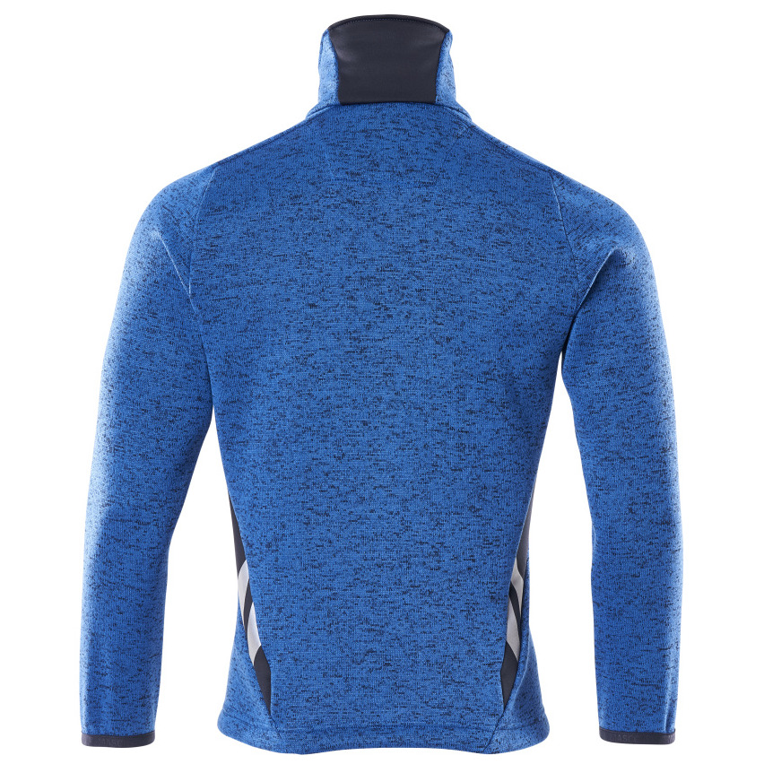 Strickpullover mit Reißverschluss Strickjacke Größe XS, azurblau/schwarzblau Produktbild img4 L