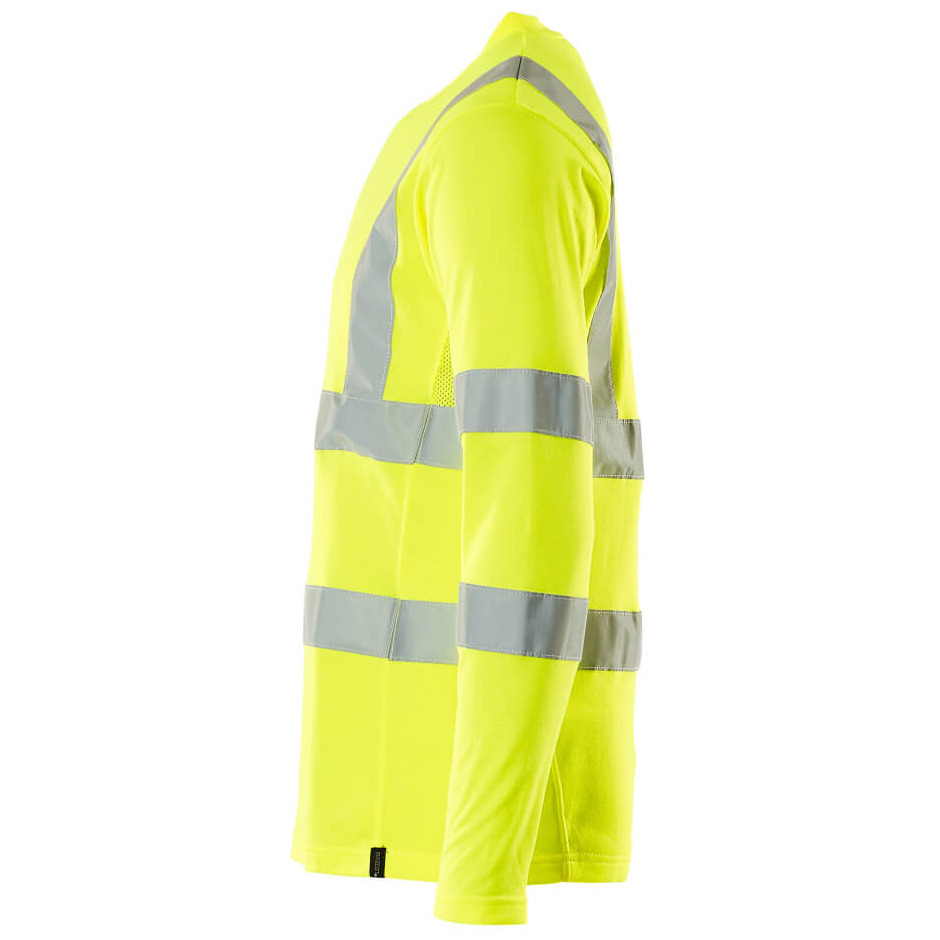 T-Shirt, V-Ausschnitt, lange Ärmel T-shirt Größe 4XL, hi-vis gelb Produktbild img3 L