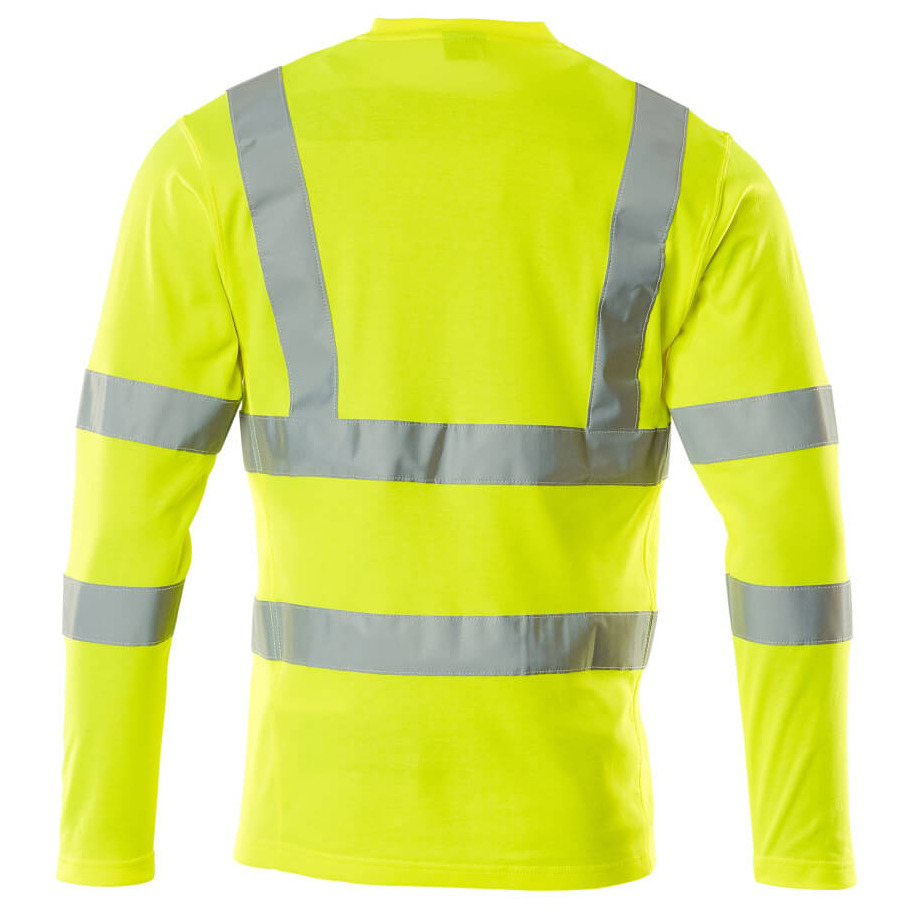 T-Shirt, V-Ausschnitt, lange Ärmel T-shirt Größe 4XL, hi-vis gelb Produktbild img4 L