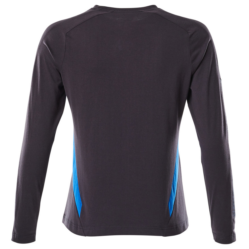 T-Shirt, Langarm, Damen T-shirt Größe 5XLONE, schwarzblau/azurblau Produktbild img4 L