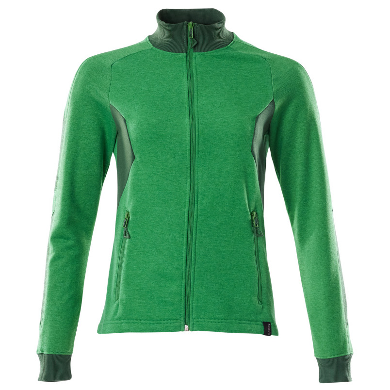 Sweatshirt mit Zipper, Damen Sweatshirt mit Reißverschluss Größe XL ONE, grasgrün/grün Produktbild img1 L