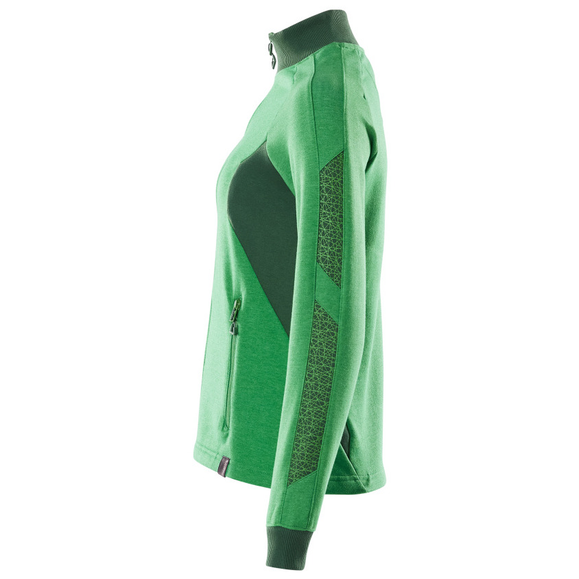 Sweatshirt mit Zipper, Damen Sweatshirt mit Reißverschluss Größe XL ONE, grasgrün/grün Produktbild img3 L