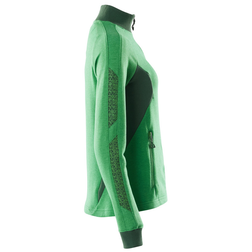 Sweatshirt mit Zipper, Damen Sweatshirt mit Reißverschluss Größe XL ONE, grasgrün/grün Produktbild img5 L