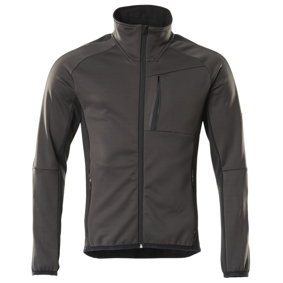 Fleecepullover mit Reißverschluss Microfleecejacke Größe XL, dunkelanthrazit/schwarz Produktbild img1 L