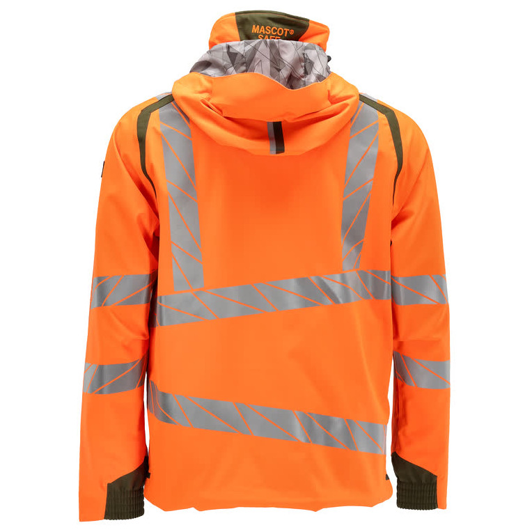 Hard Shell Jacke mit leichtem Futter Jacke Größe XL, hi-vis orange/moosgrün Produktbild img4 L
