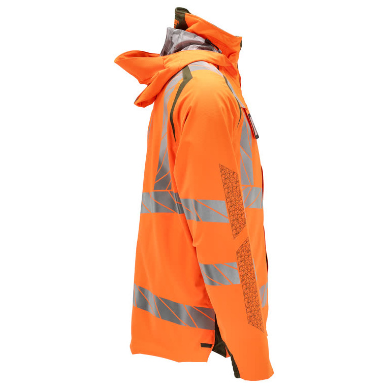Hard Shell Jacke mit leichtem Futter Jacke Größe XL, hi-vis orange/moosgrün Produktbild img5 L