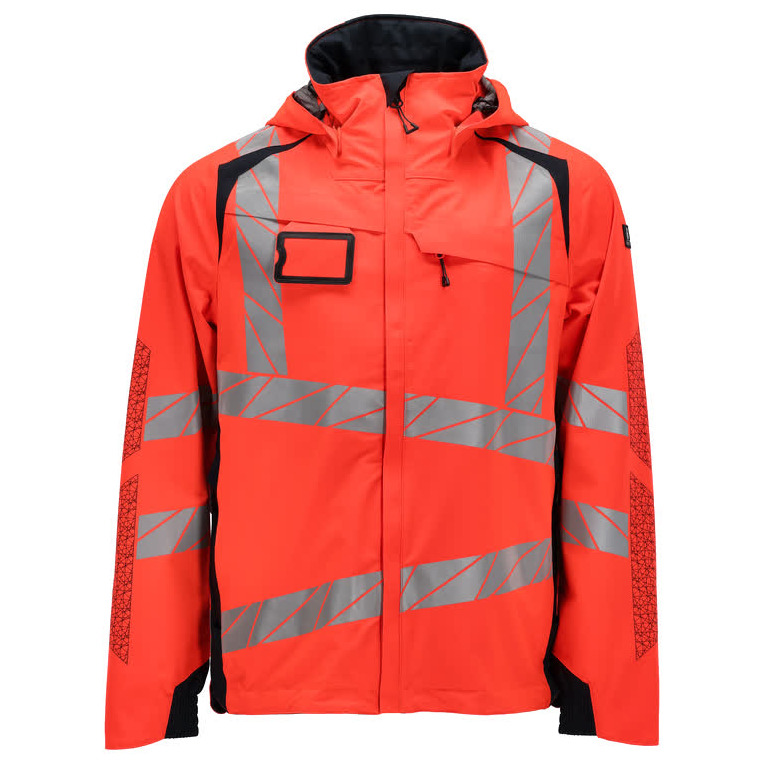 Hard Shell Jacke mit leichtem Futter Jacke Größe 4XL, Hi-vis rot/schwarzblau Produktbild img1 L