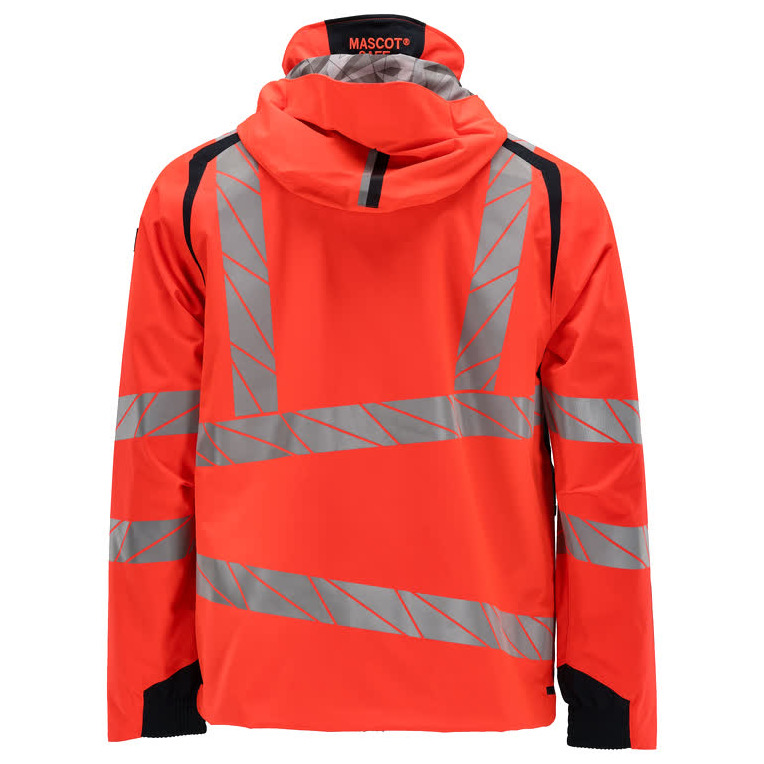 Hard Shell Jacke mit leichtem Futter Jacke Größe 4XL, Hi-vis rot/schwarzblau Produktbild img4 L