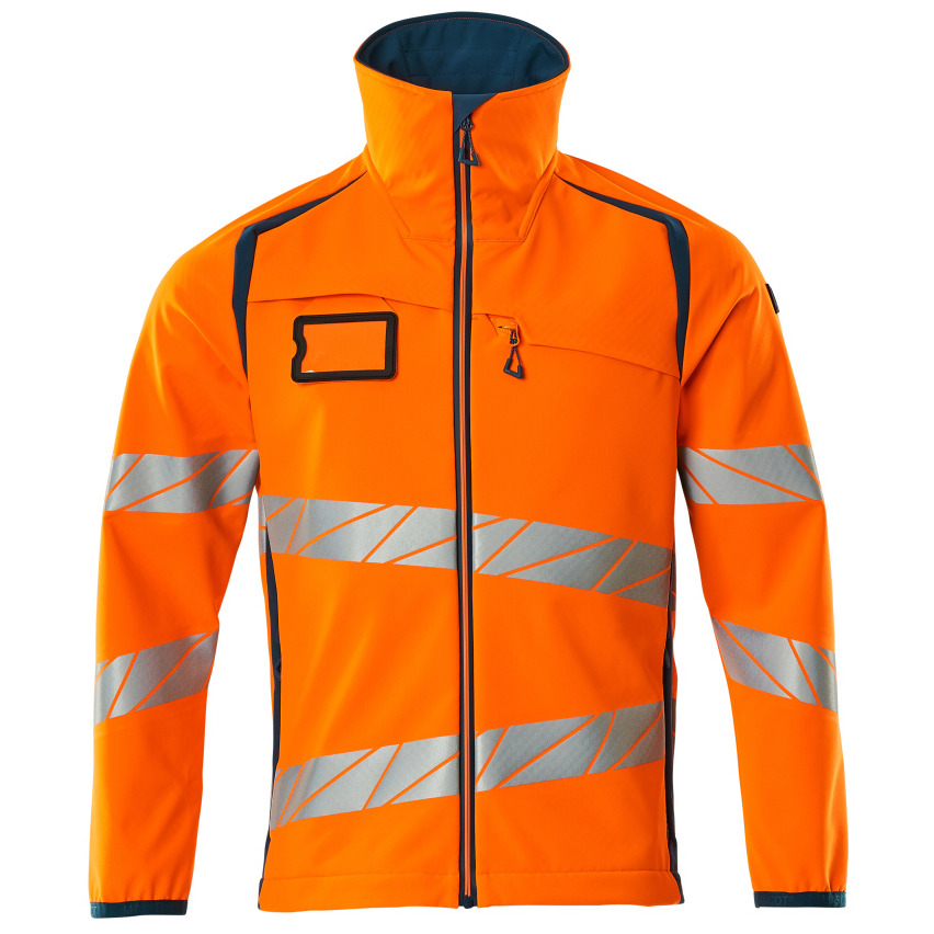 Soft Shell Jacke Soft Shell Jacke Größe 3XL, hi-vis orange/dunkelpetroleum Produktbild img1 L