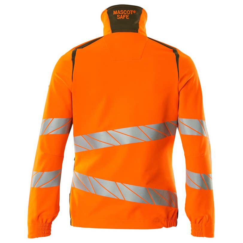 Jacke, Damen, ULTIMATE STRETCH Arbeitsjacke Größe 3XL, hi-vis orange/moosgrün Produktbild img4 L