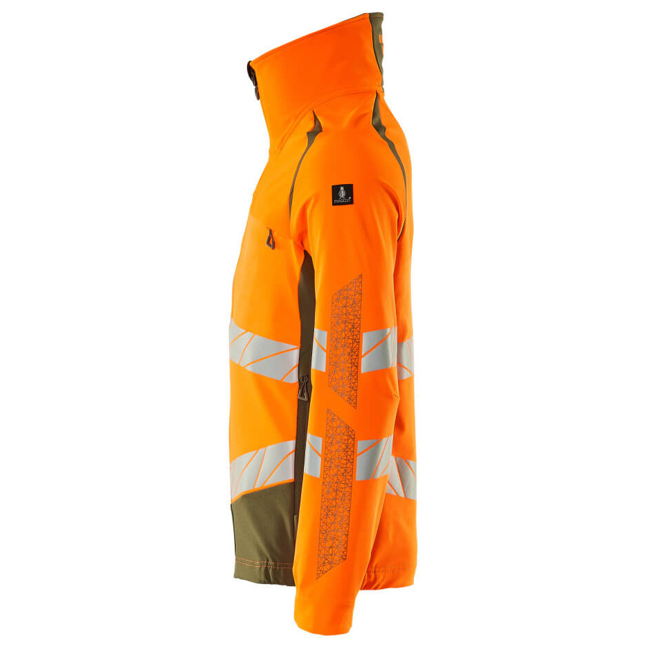 Jacke, ULTIMATE STRETCH Arbeitsjacke Größe XL, hi-vis orange/moosgrün Produktbild img3 L