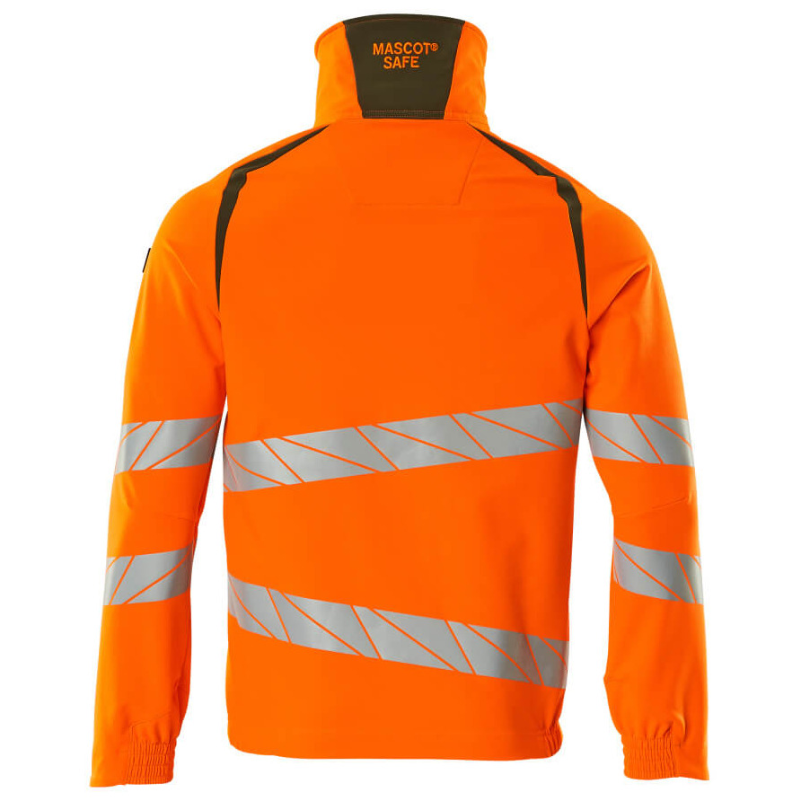 Jacke, ULTIMATE STRETCH Arbeitsjacke Größe XL, hi-vis orange/moosgrün Produktbild img4 L
