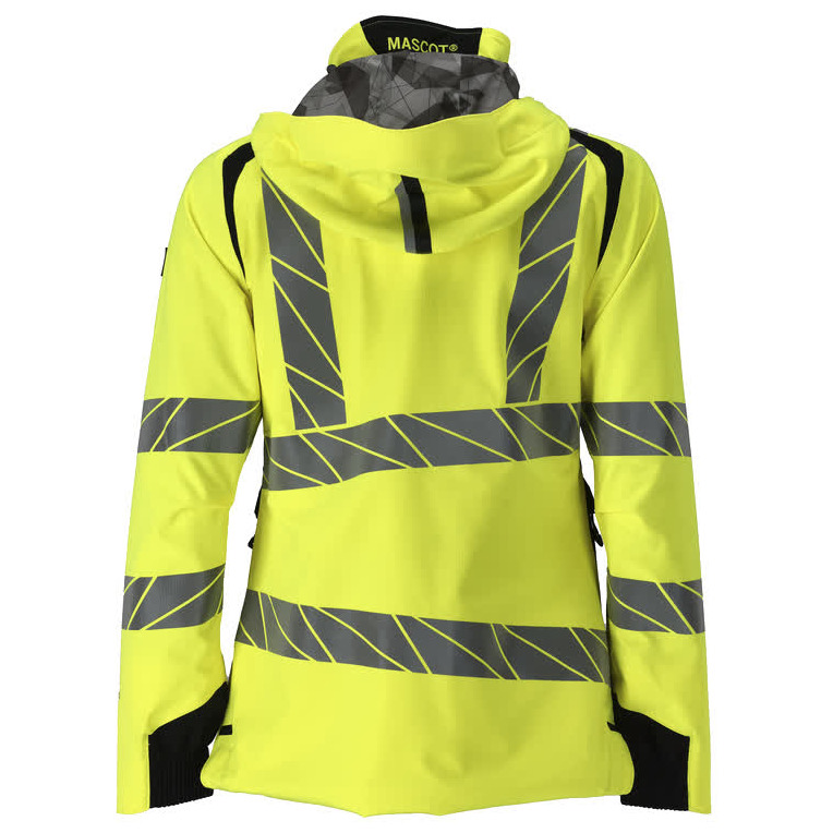 Hard Shell Jacke, Damen, leichtem Futter Jacke Größe S, hi-vis gelb/schwarz Produktbild img4 L