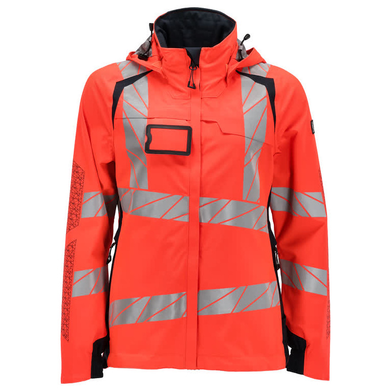 Hard Shell Jacke, Damen, leichtem Futter Jacke Größe XL, Hi-vis rot/schwarzblau Produktbild img1 L