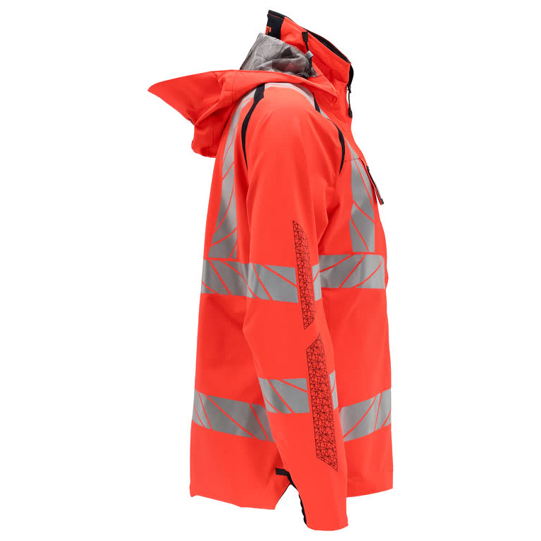 Hard Shell Jacke, Damen, leichtem Futter Jacke Größe XL, Hi-vis rot/schwarzblau Produktbild img5 L