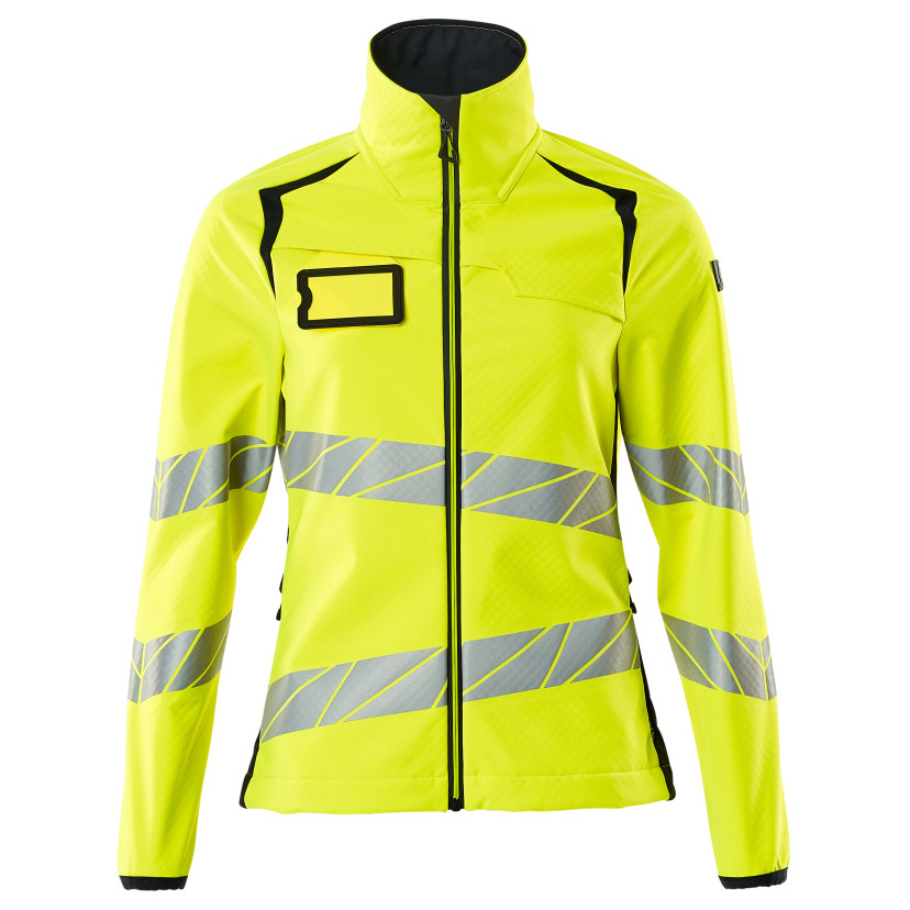 Soft Shell Jacke, Damenpassform Soft Shell Jacke Größe XS, hi-vis gelb/schwarzblau Produktbild img1 L