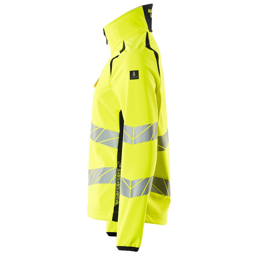 Soft Shell Jacke, Damenpassform Soft Shell Jacke Größe XS, hi-vis gelb/schwarzblau Produktbild img3 L