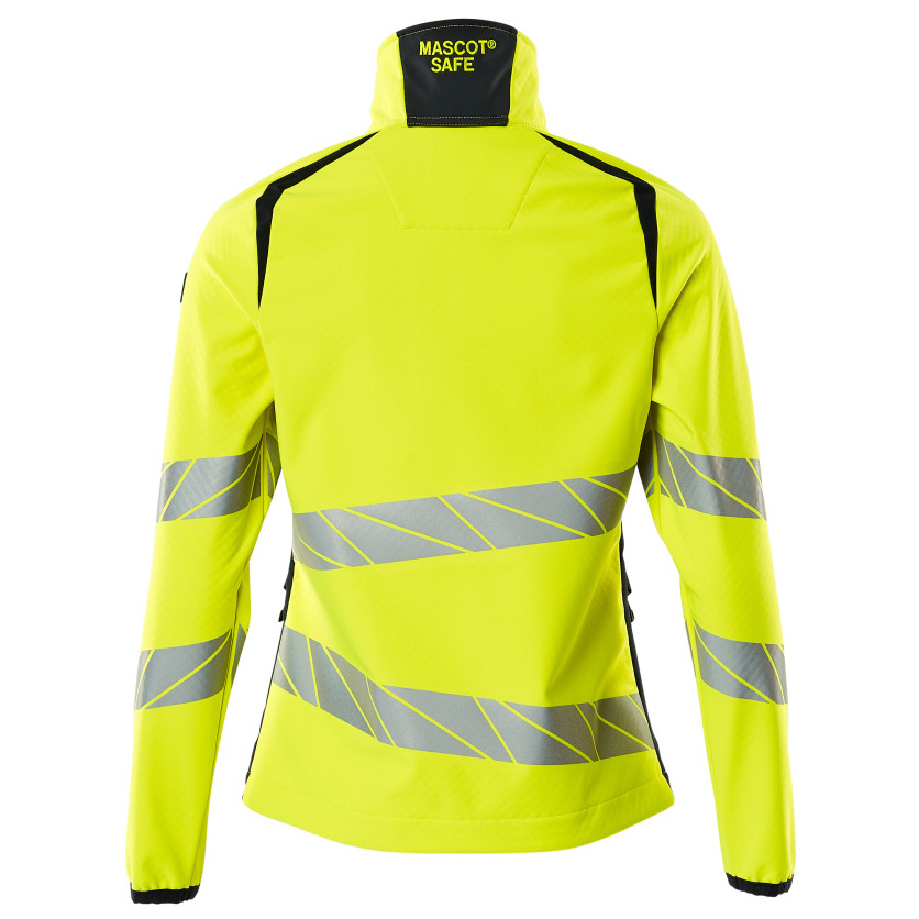 Soft Shell Jacke, Damenpassform Soft Shell Jacke Größe XS, hi-vis gelb/schwarzblau Produktbild img4 L