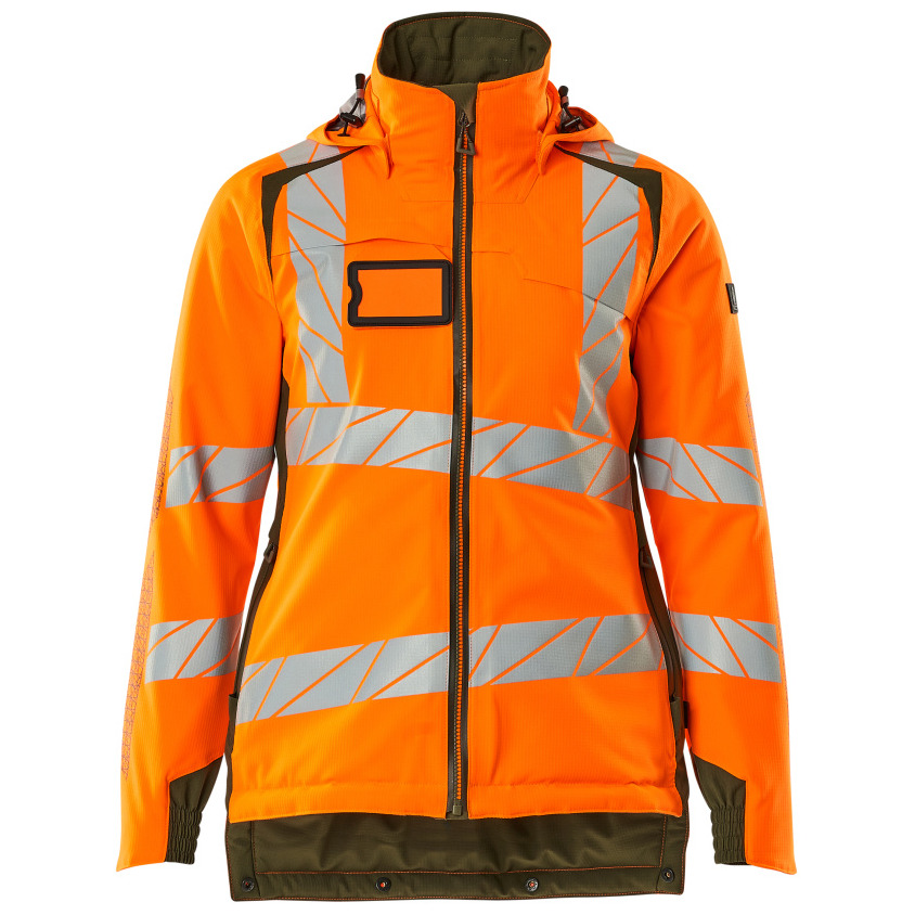 Winterjacke CLIMASCOT®, Damen Winterjacke Größe 2XL, hi-vis orange/moosgrün Produktbild img1 L