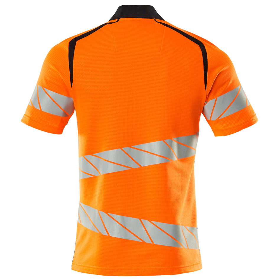 Polo-Shirt, moderne Passform Polo-shirt Größe 5XLONE, hi-vis orange/schwarzblau Produktbild img4 L