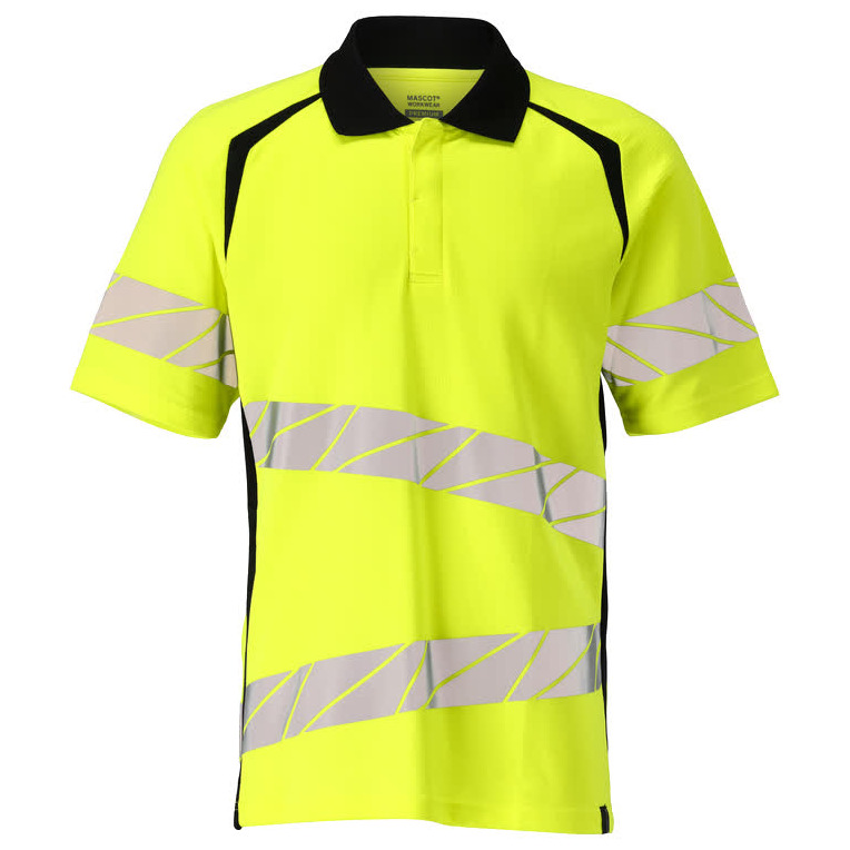 Polo-Shirt, moderne Passform Polo-shirt Größe 3XLONE, hi-vis gelb/schwarz Produktbild img1 L