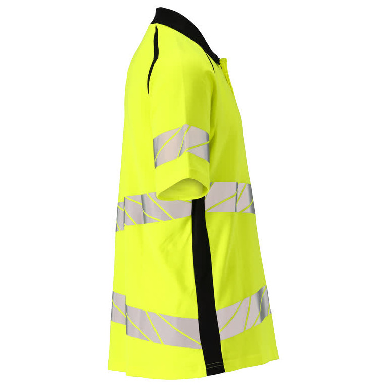 Polo-Shirt, moderne Passform Polo-shirt Größe 3XLONE, hi-vis gelb/schwarz Produktbild img5 L
