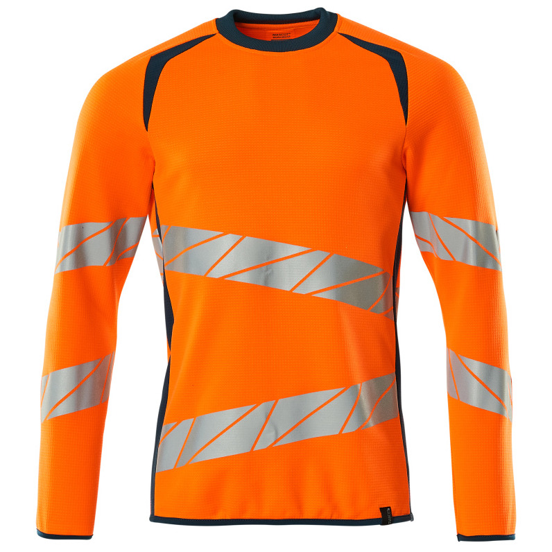 Sweatshirt, moderne Passform Sweatshirt Größe 4XLONE, hi-vis orange/dunkelpetroleum Produktbild img1 L
