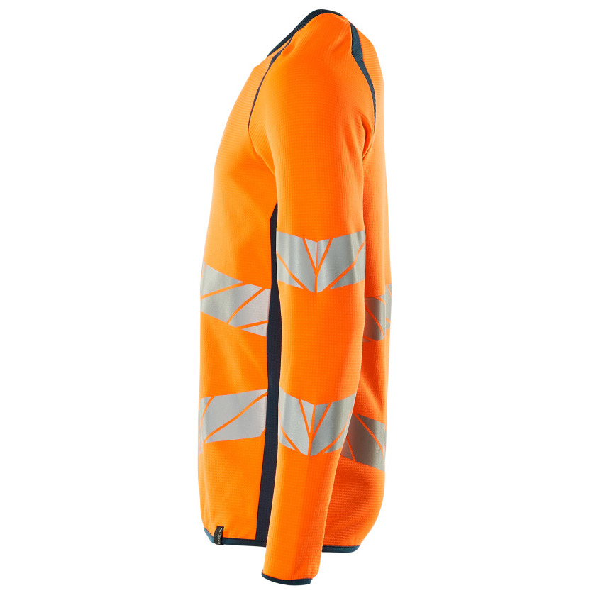 Sweatshirt, moderne Passform Sweatshirt Größe 4XLONE, hi-vis orange/dunkelpetroleum Produktbild img3 L