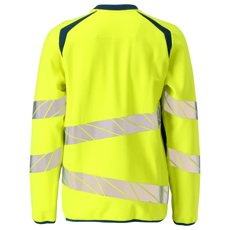 Sweatshirt, moderne Passform Sweatshirt Größe 4XLONE, hi-vis gelb/dunkelpetroleum Produktbild img4 L