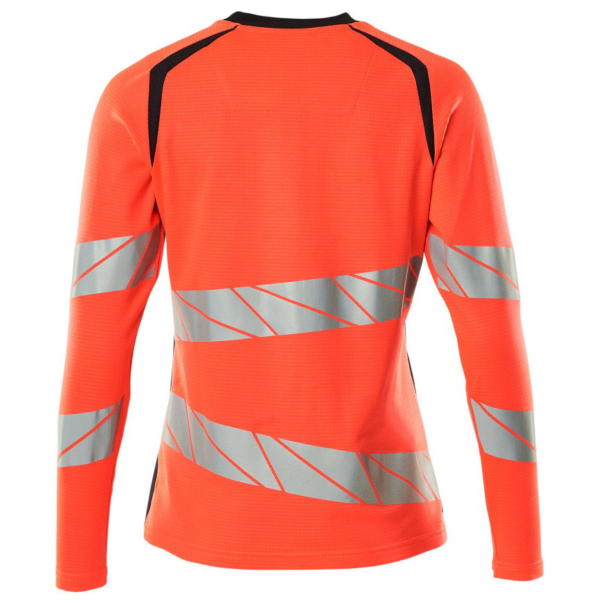 T-Shirt, Langarm, Damenpassform T-shirt Größe XS ONE, Hi-vis rot/schwarzblau Produktbild img4 L