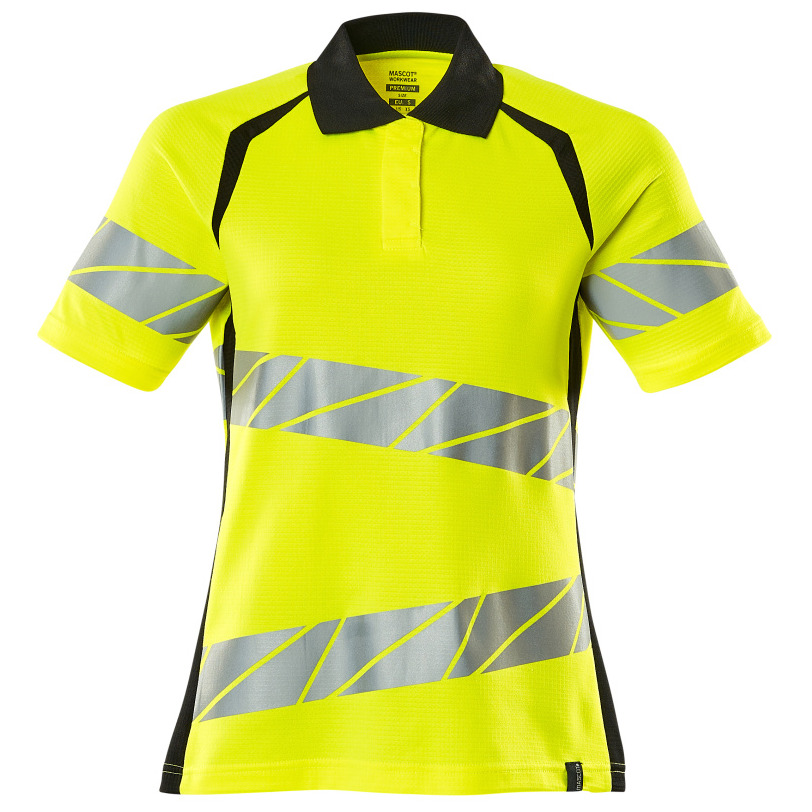 Polo-Shirt, Damenpassform Polo-shirt Größe 3XLONE, hi-vis gelb/schwarz Produktbild img1 L
