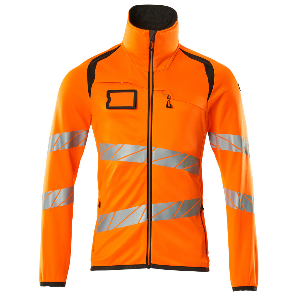Fleecepullover mit Reißverschluss Microfleecejacke Größe 4XL, hi-vis orange/dunkelanthrazit Produktbild img1 L
