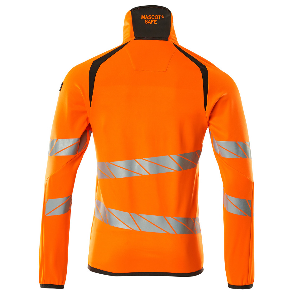 Fleecepullover mit Reißverschluss Microfleecejacke Größe 4XL, hi-vis orange/dunkelanthrazit Produktbild img4 L