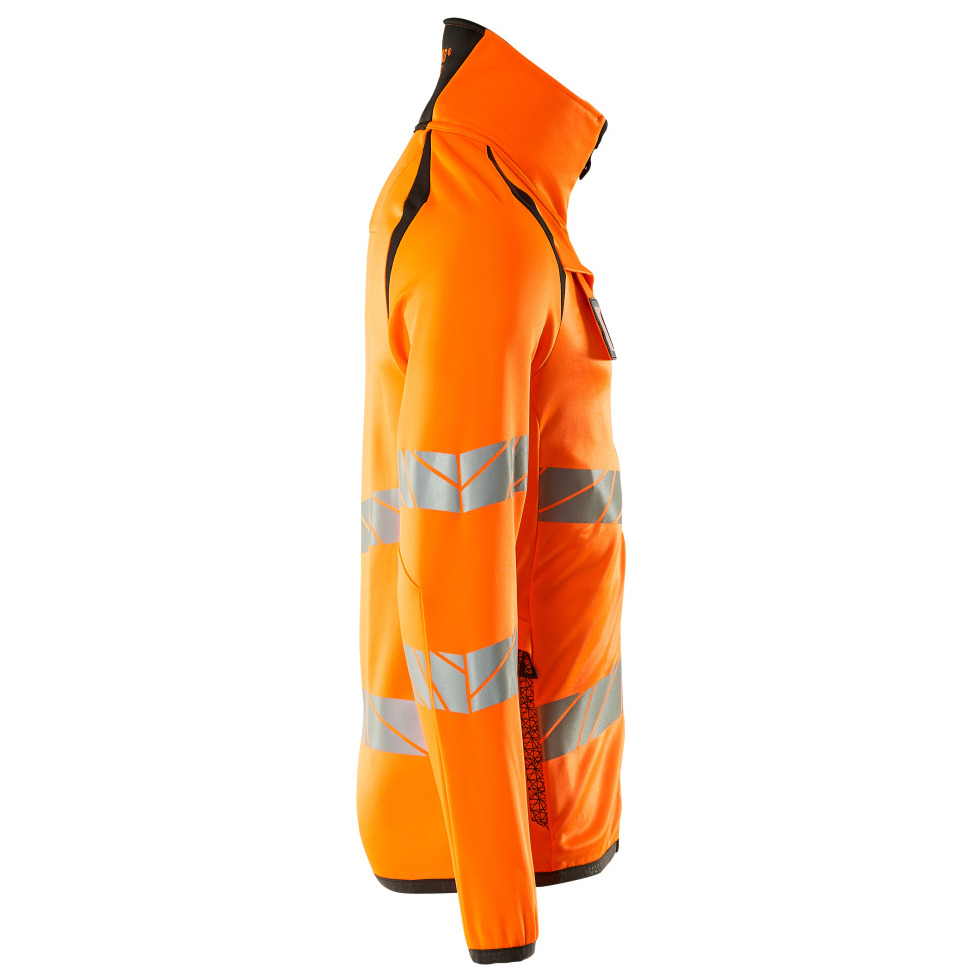 Fleecepullover mit Reißverschluss Microfleecejacke Größe 4XL, hi-vis orange/dunkelanthrazit Produktbild img5 L