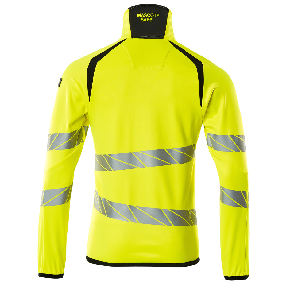 Fleecepullover mit Reißverschluss Microfleecejacke Größe S, hi-vis gelb/schwarz Produktbild img4 L