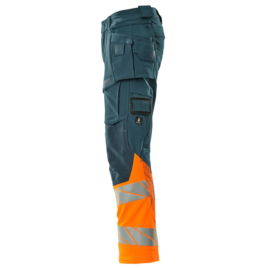 Hose mit Hängetaschen, ULTIMATE STRETCH Hose Größe 82C45, dunkelpetroleum/hi-vis orange Produktbild img3 L
